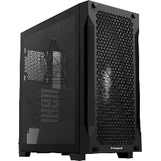 Компьютерный корпус без блока питания Case HSPD M541, Mesh Mid Tower, черный, TG, 0.7 SPCC, no fans, ATX, mATX, mITX, 170/405/210мм, 2x2.5