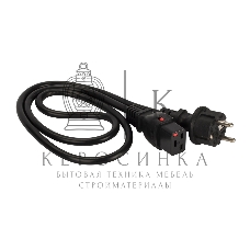 Шнур питания Lanmaster LAN-PP19L/SH-0.5-BK C19-Schuko проводник.:3x1.5мм2 0.5м 220В 16А черный