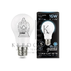 Лампа светодиодная Gauss LED A60 16W E27 1470lm 4100K 1/10/50