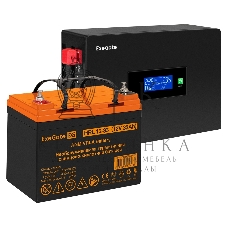 Комплект Источник бесперебойного питания EX295992RUS + батарея 33Aч EX285664RUS 1шт (инвертор, синус, для котла, PF=1, настенный) ExeGate IdealSine SR-600.LCD.2SH <600VA/600W, чистая синусоида, цветной LCD-дисплей, 2*Schuko, крепление настенное, Black> + 