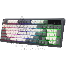 Клавиатура Oklick 731G проводная, USB Type-A, серый/белый