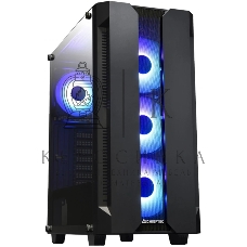 Компьютерный корпус CHIEFTEC HUNTER GS-01B-OP без БП, боковая панель из закаленного стекла, 3xARGB LED 120мм вентилятора спереди, 1xARGB LED 120мм вентилятор сзади, черный, ATX