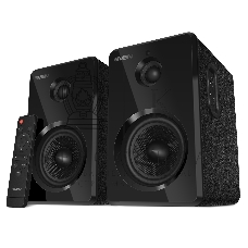 Акустическая система SVEN SPS-730 2.0 черные (2x25Вт, экокожа, USB/SD, пульт ДУ, Bluetooth)