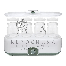Йогуртница Kitfort KT-2006 20Вт 4б. 180 мл белый/зеленый