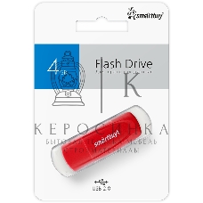 Флешка USB SmartBuy Scout Red (SB004Gb2SCR), 4Gb, USB 2.0, R/W 10/7, красный