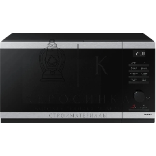 Микроволновая печь Samsung MS23DG4504ATBW нержавеющая сталь/черный, 23 л, 800 Вт, переключатели - сенсор, поворотный механизм
