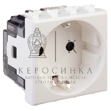 Розетка ДКС 4400002 2 мод. 2P+E Avanti 