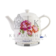 Чайник электрический Galaxy Line GL 0503 белый, керамический корпус, 1400 Вт, 1,4 л, индикатор работы, указатель максимального уровня воды