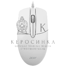 Мышь проводная Acer OMW300 белый, 1200 dpi, USB, кнопки - 3