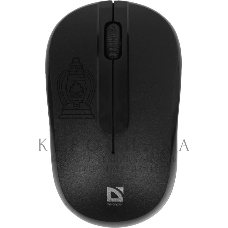 Мышь беспроводная Defender Datum MM-285 черный, 1600 dpi, радиоканал, USB, кнопки - 3