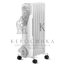 Масляный обогреватель Vitek VT-1708 W (7 секций) белый, 1500 Вт, 20 м2, термостат