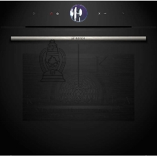 Духовой шкаф Bosch HSG7361B1 Home Connect!! Serie 8, черный, 21 режим + комбинированные режимы, функция приготовление на пару 100%, 4-слойное остекление, 3 цветных текстовых TFT-дисплея 2,5