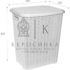 Корзина VIOLET Вязь 40л (белый) 204006