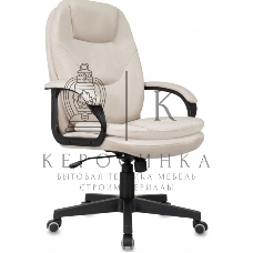 Кресло руководителя Бюрократ CH-668 светло-бежевый Holland 06, крестов. пластик
