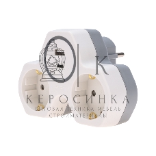 Двойник Rexant электрический (разветвитель) 16А с/з + USB-A + USB-C с защитными шторками, белый