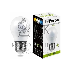 Лампа светодиодная Feron LB-550 9W 230V E27 4000K G45
