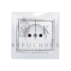 Розетка 1-м СП Мира 16А IP20 без заземл. керам. белый/белый LEZARD 701-0202-121