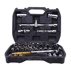 Набор торцевых головок и ключей 32 шт Deli DL1032 1/2 Муфты из стали 50BV30 Cr-V. Высококачественная пластиковая коробка