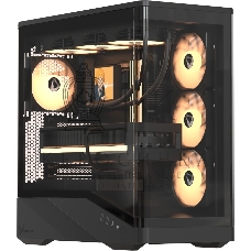 Компьютерный корпус Formula V Line Crystal U9 PA Black, ATX, TYPE-C*1, USB3.0*2, Curved Glass, SIDE 3x PERFORMANCE ARGB, REAR 1x PERFORMANCE ARGB