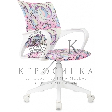 Кресло детское Бюрократ BuroKIDS 1 W мультиколор луна розовая крестов. пластик пластик белый