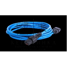 Шнур питания с фиксатором REM IEC 60320 C13/IEC 60320 C14, 10 А/250 В (3 * 1,0), 3 м, синий R-10-Cord-C13-C14-3-Blue