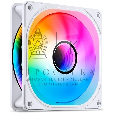 Вентилятор для корпуса JONSBO FR-606WR Reverse (120x120x25мм, 4-pin PWM, ARGb, 35.99CFM, 26.5dBA, 1500RPM, белый)