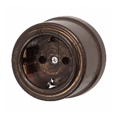 Розетка Bironi B1-101-25 1-м ОП Лизетта 16А IP20 ретро с заземлением ABS-пластик бронза