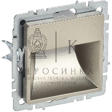 Подсветка светодиодная встраиваемая IEK BRITE ПЛ20-БрШ (BR-FL20-K37) шампань