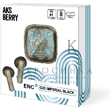 Беспроводные TWS наушники AKSBERRY G23 черный, вкладыши, Bluetooth, сенсорное управление, до 4 ч