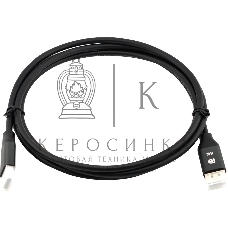 Кабель аудио-видео Cactus CS-DP-DP-1.4-2 DisplayPort (m)/DisplayPort (m) 2м. позолоч.конт. черный