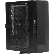 Компьютерный корпус Powerman EQ101BK slim ATX 200W Black 6117857 (8см Fan, 2* USB 3.0, Audio, PM-200ATX-PRO APFC)