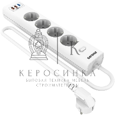Сетевой фильтр Philips CHP8246WB/51 3м, 4 розетки, белый