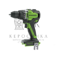Дрель-шуруповерт аккумуляторная Greenworks GD24DD90 24V, 90 Нм, бесщеточная, 45/90Нм,2х4Ач,ЗУ,кор 3707507CUD