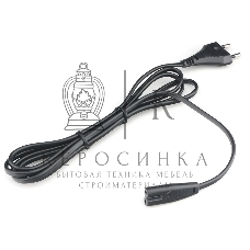 Шнур PowerCube ШВВП-АП 2*0,75 S52C7-250-2,5-1,8, черный, 1,8 м, S52 - C7, 2-pin