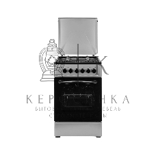 Плита комбинированная Kraft KF-FSK5302ES серый, конфорок 4 газовых, духовка 58 л, 50 см x 85.5 см x 55 см