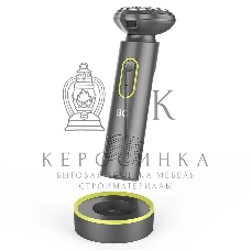 Электробритва BQ SV1002 Green-Gray. Мощность 5 Вт/Время зарядки 90 минут/Время беспроводной работы 60 минут/Влагозащита IPX6/Мытье под водой/Портативная база для зарядки