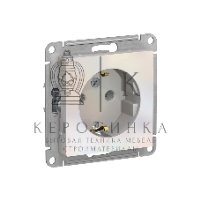 Механизм розетки 1-м СП AtlasDesign с заземл. 16А жемчуг SchE ATN000443