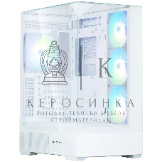 Компьютерный корпус ZALMAN P40 Prism Plus, ATX, белый, WINDOW, 3xCombo (3.5'' or 2.5
