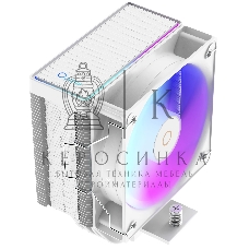Кулер для процессора Ocypus Gaммa A40 WH ARGB Gaммa-A40-WH1AAWN00X-GL белый 100мм алюминий+медь 29,5db 4-pin 200W 133мм