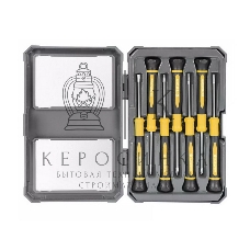 Набор прецизионных отверток 7 шт Deli DL241007 (SL2.0*50, SL2.5*50, SL3.0*50, PH00*50, PH0*50, Torx6*50, Torx8*50), сталь CrV, пласт.кейс