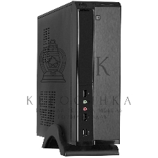 Компьютерный корпус ExeGate EX268689RUS Компьютерный корпус MiniITX ExeGate MI-207 Black, miniITX/mATX, (M350, 80мм), 2хUSB, Audio