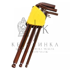 Ключ Deli Набор шестигранных ключей с шаром сверхдлинных Deli DL230809G 9 шт Cr-V, размеры 1,5,2,2,5,3,4,5,6,8,10мм, пластиковый держатель