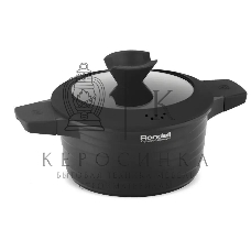 Кастрюля Rondell Walzer RDA-766, 4.7 л, 24 см, с крышкой, черный