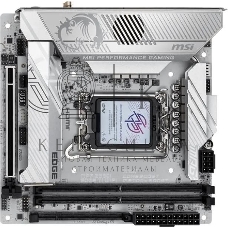 Материнская плата MSI MPG Z890I EDGE TI WIFI, LGA 1851, Intel Z890, 2xDDR5, 2xSATA, 4xM.2, 1xPCIe 5.0 x16, 1xHDMI, 2xThunderbolt 4, 1xUSB-C, 1x 5Gb LAN, 7xUSB-A 10Gbps, 2xUSB-A 5Gbps, 1xUSB-C 20Gbps, 7.1, 2x3.5 мм, TOSLINK, Mini-ITX