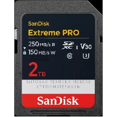Флешка USB SDXC 2Tb SanDisk Extreme Pro UHS-I Class 3 (U3) V30 200/140 Mb/s SDSDXXD-2T00-GN4IN