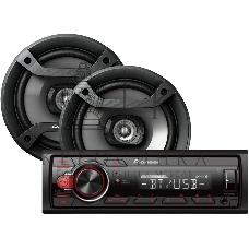 Автомагнитола Pioneer MXT-S216BT, 1 DIN, Bluetooth, USB Type-A, AUX