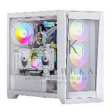 Компьютерный корпус ACD Lagrange; ATX, белый, FANS: 120мм ARGb: 3 Top + 1 Rear + HUB. Drive bay int: 3x3,5