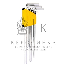 Набор шестигранных ключей сверхдлинных Deli DL3089 9шт Размер: 1,5-10 мм. Материал: Cr-V