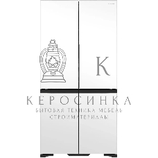 Холодильник Hitachi R-WB720PUC1 GPW белый стекло трехкамерный 357/103л морозилка снизу, No Frost, Side by Side