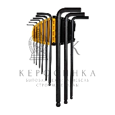 Набор шестигранных ключей с шаром сверхдлинных Deli DL232309H 9 шт Материал CR-V. Спецификация: 1,5,2,2,5,3,4,5,6,8,10мм, пластиковый держатель